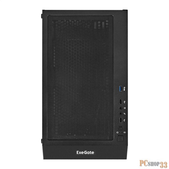 Корпус Miditower ExeGate EVO-5001A-500NPX (ATX, БП 500NPX с вент. 12 см, 2*USB+1*USB3.0+HD Audio, черный, 3 вент.12см с RGB подсветкой, боковая панель - закаленное стекло)
