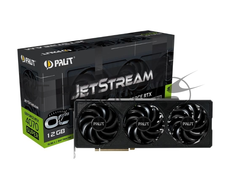 Видеокарта Palit RTX4070 SUPER JETSTREAM OC PCI-E 4.0 192bit GDDR6X 1920/21000 HDMIx1 DPx3 HDCP Ret