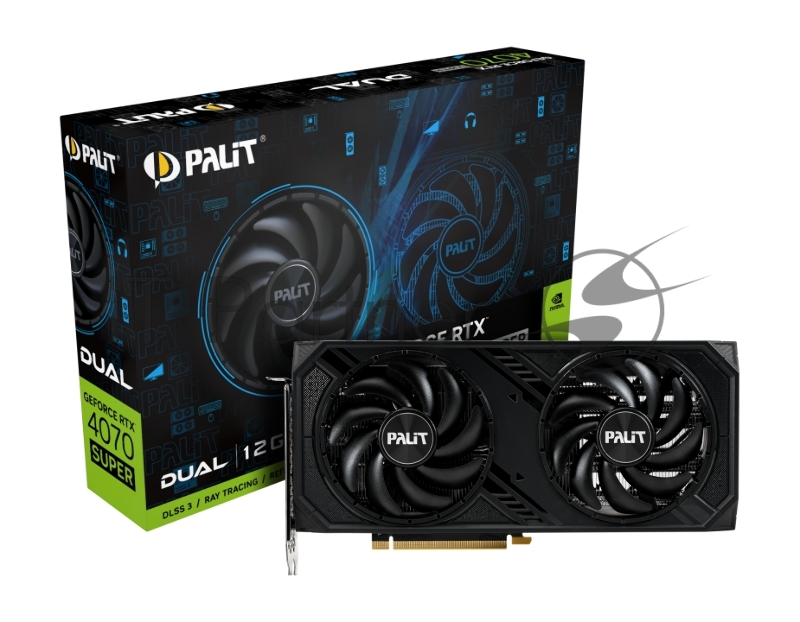 Видеокарта Palit RTX4070 SUPER DUAL PCI-E 4.0 192bit GDDR6X 1980/10500 HDMIx1 DPx3 HDCP Ret