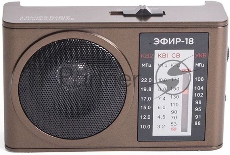 Радиоприемник портативный Сигнал Эфир-18 коричневый USB SD/microSD