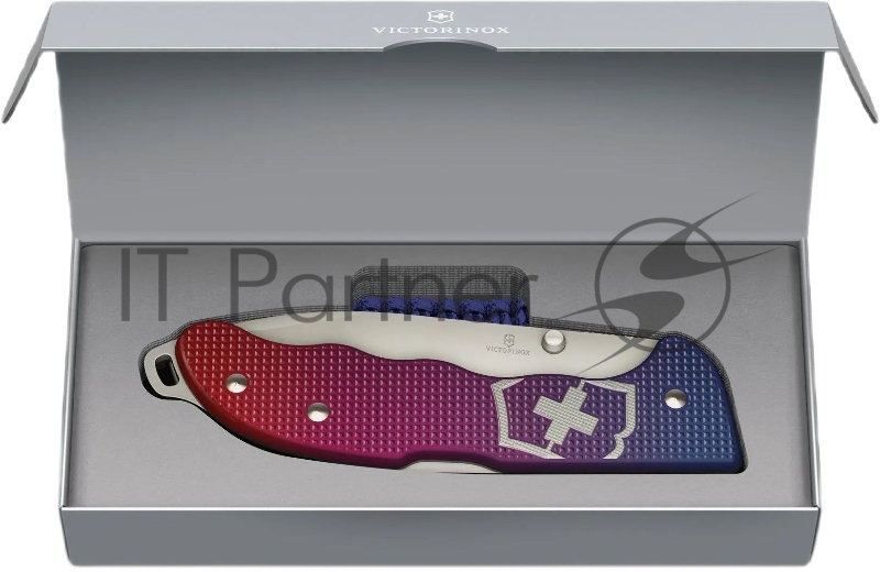 Нож перочинный Victorinox Evoke Alox (0.9415.D221) 136мм 5функц. синий/красный подар.коробка