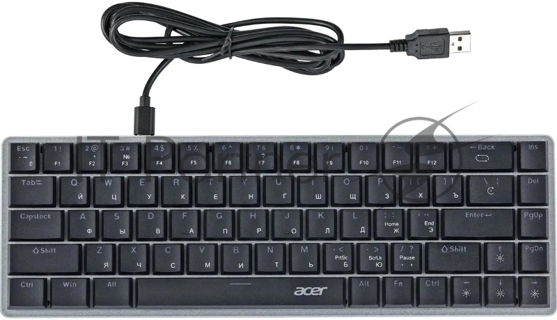 Клавиатура Acer OKW302 механическая серебристый USB for gamer LED (ZL.KBDCC.01C)