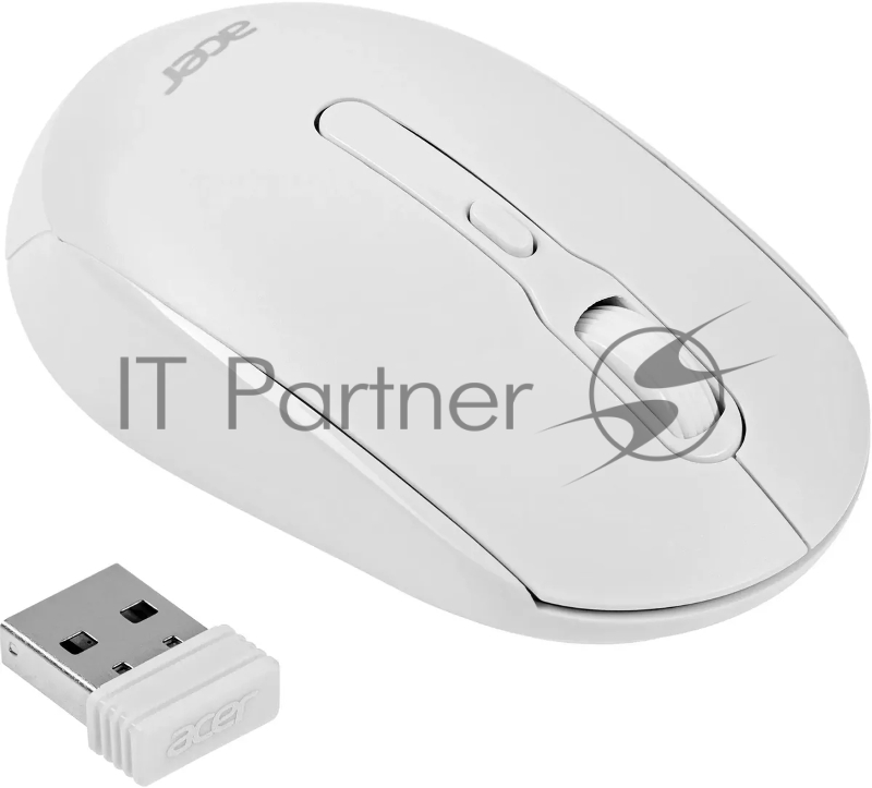 Мышь Acer OMR308 белый оптическая (1600dpi) беспроводная USB (4but)