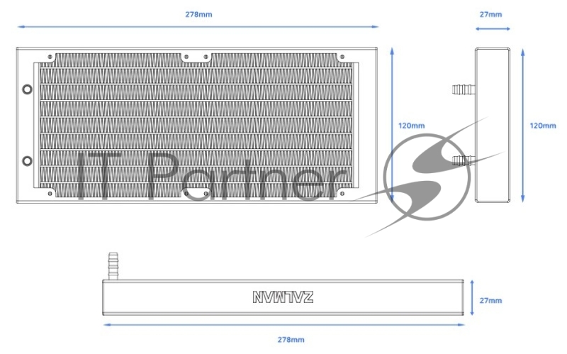 Система водяного охлаждения Zalman Reserator5 Z24 ARGB Soc-AM5/AM4/1151/1200/2066/201 4-pin Al+Cu LED Ret