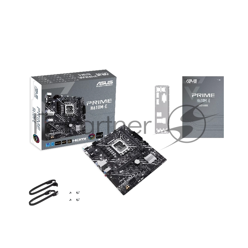 Материнская плата ASUS PRIME H610M-E-CSM, LGA1700, H610, 2*DDR5, DP+VGA + HDMI, SATA3, Audio, Gb LAN, USB 3.2, USB 2.0, COM*1 header (w/o cable), mATX 90MB1G10-M0EAYC