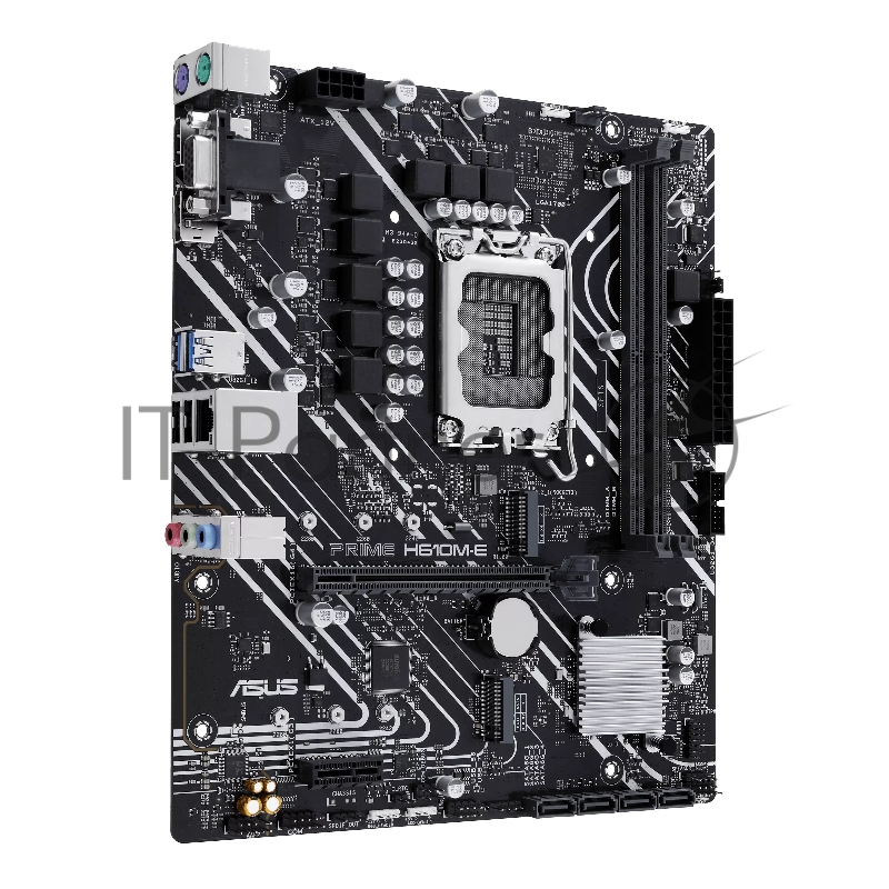 Материнская плата ASUS PRIME H610M-E-CSM, LGA1700, H610, 2*DDR5, DP+VGA + HDMI, SATA3, Audio, Gb LAN, USB 3.2, USB 2.0, COM*1 header (w/o cable), mATX 90MB1G10-M0EAYC