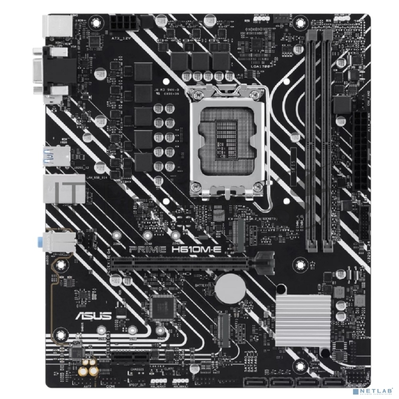 Материнская плата ASUS PRIME H610M-E-CSM, LGA1700, H610, 2*DDR5, DP+VGA + HDMI, SATA3, Audio, Gb LAN, USB 3.2, USB 2.0, COM*1 header (w/o cable), mATX 90MB1G10-M0EAYC