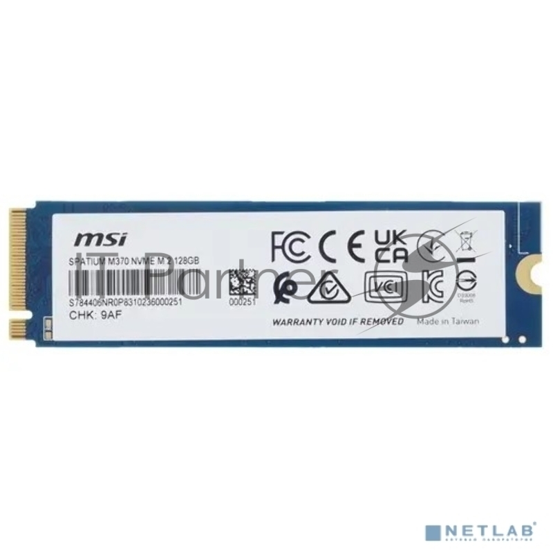 Твердотельный накопитель SSD NVME M.2 128GB SPATIUM M370 128GB MSI