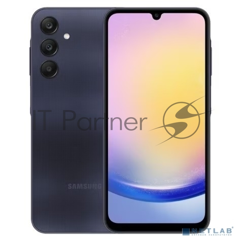 Смартфон Samsung SM-A256E Galaxy A25 256Gb 8Gb темно-синий моноблок 3G 4G 2Sim 6.5 1080x2340 Android 14 50Mpix 802.11 a/b/g/n/ac NFC GPS GSM900/1800 GSM1900 TouchSc Micro SD max1024Gb