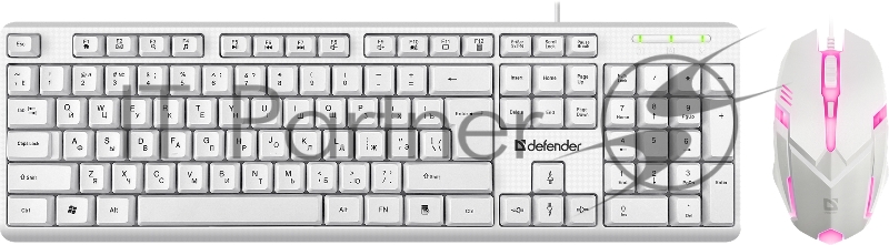 Клавиатура + мышка DEFENDER LINE MOTION C-977 RU WHITE 45977