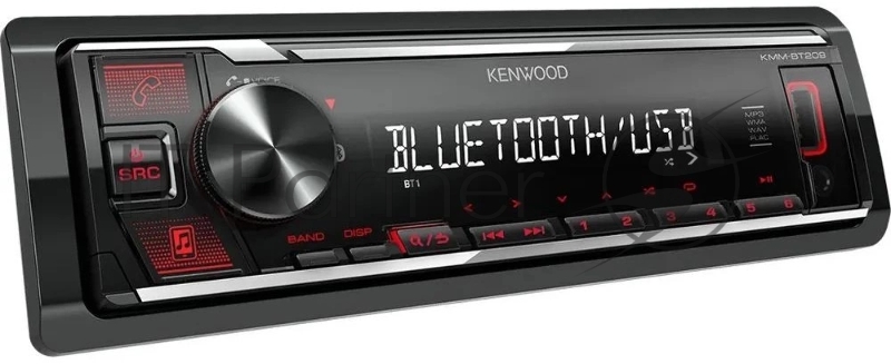 Автомагнитола Kenwood KMM-BT209 1DIN 4x50Вт v4.2 USB 2.0 AUX 1 RDS