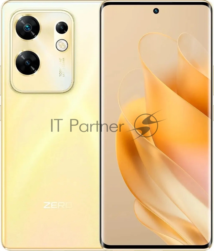 Смартфон Infinix X6731B Zero 30 256Gb 8Gb золотой моноблок 3G 4G 2Sim 6.78 1080x2400 Android 13 108Mpix 802.11 a/b/g/n/ac NFC GPS GSM900/1800 GSM1900 TouchSc Protect FM