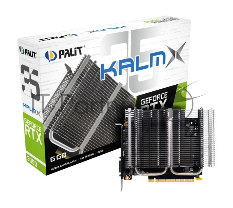 Видеокарта Palit PCI-E 4.0 RTX3050 KALMX NVIDIA GeForce RTX 3050 6Gb 96bit GDDR6 1042/14000 DVIx1 HDMIx1 DPx1 HDCP Ret