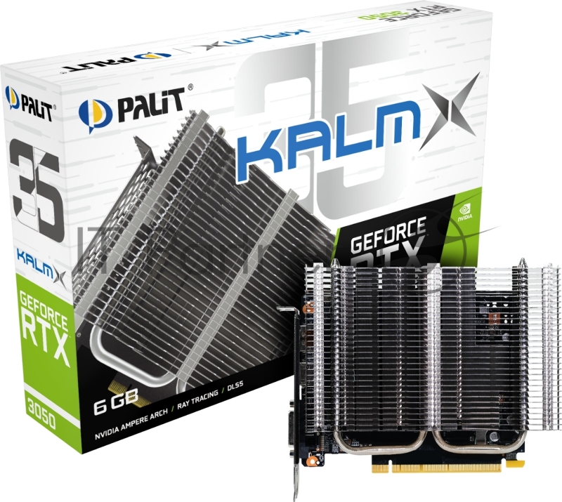 Видеокарта Palit PCI-E 4.0 RTX3050 KALMX NVIDIA GeForce RTX 3050 6Gb 96bit GDDR6 1042/14000 DVIx1 HDMIx1 DPx1 HDCP Ret