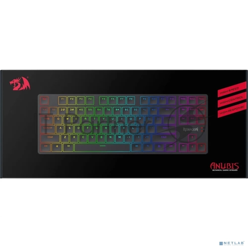 Механическая клавиатура Anubis RGB,тонкая,тихая,87клавиш,б.п. Redragon