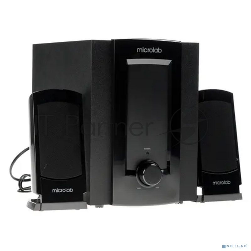 Колонки MICROLAB M-310 черный {35 Вт (сабвуфер 15 Вт, сателлит 10 Вт *2), Гармонические искажения: < 0,5% 1 Вт 1 кГц, Частотная характеристика: 30 Гц - 20 кГц, Отношение сигнал/шум: > 75 дБ, Разделение: >45 д