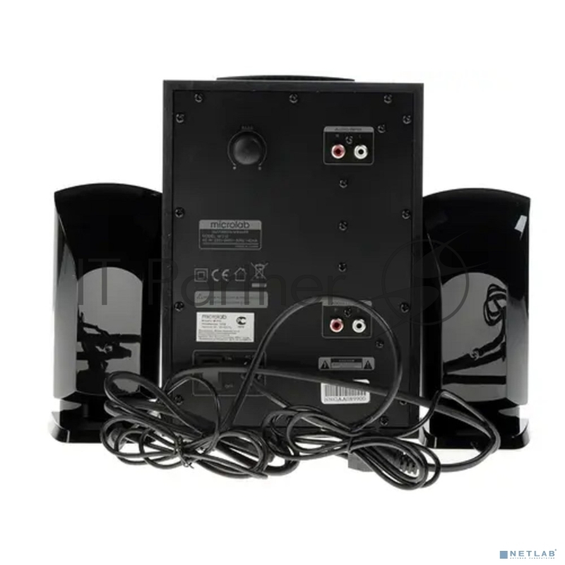 Колонки MICROLAB M-310 черный {35 Вт (сабвуфер 15 Вт, сателлит 10 Вт *2), Гармонические искажения: < 0,5% 1 Вт 1 кГц, Частотная характеристика: 30 Гц - 20 кГц, Отношение сигнал/шум: > 75 дБ, Разделение: >45 д