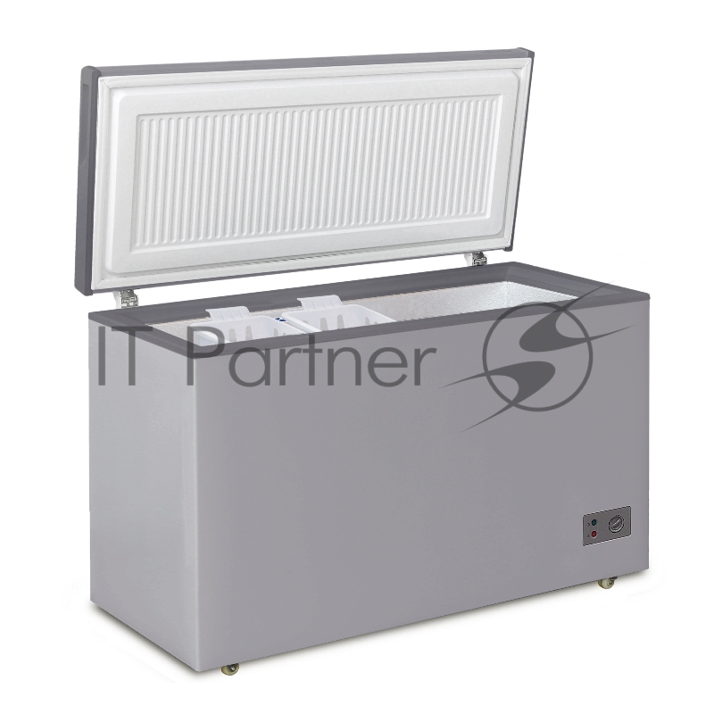 Морозильный ларь Бирюса Б-M285KX металлик с глухой крышкой