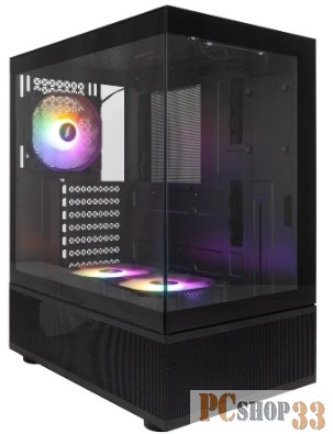 Корпус 1STPLAYER MIKU Mi7-A Black / ATX / 3x120mm LED fans / Mi7-A-BK-2F1R-1F1