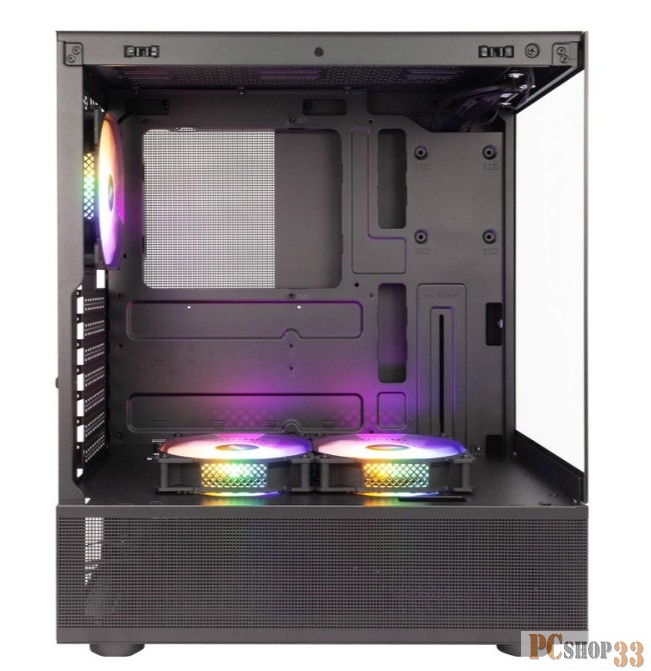 Корпус 1STPLAYER MIKU Mi7-A Black / ATX / 3x120mm LED fans / Mi7-A-BK-2F1R-1F1