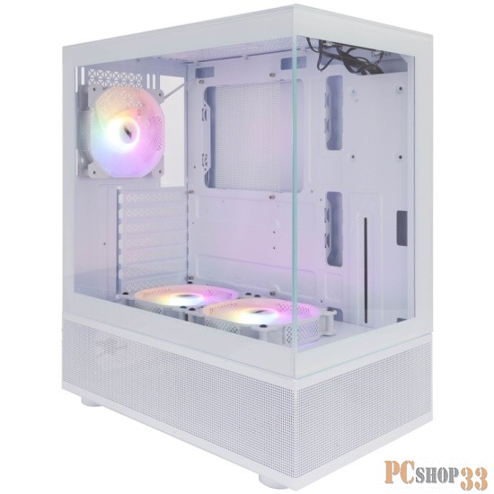 Корпус 1STPLAYER MIKU Mi7-A White / ATX / 3x120mm LED fans / Mi7-A-WH-2F1R-W-1F1-W