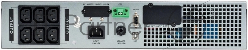 Источник бесперебойного питания однофазный Online 1000 Ва/1000 Вт, Rack mount, c LCD дисплеем 24VDC с АКБ 2U 2х9AH