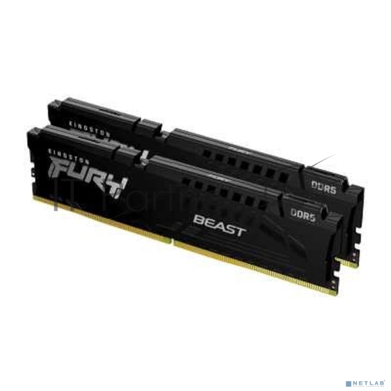Оперативная память Kingston DRAM 32GB 5200MHz DDR5 CL40 DIMM (Kit of 2) FURY Beast Black EAN: 740617324358