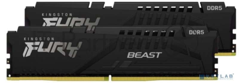 Оперативная память Kingston DRAM 32GB 5200MHz DDR5 CL40 DIMM (Kit of 2) FURY Beast Black EAN: 740617324358