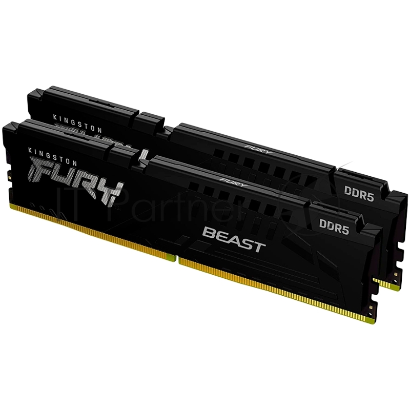 Оперативная память Kingston DRAM 32GB 5200MHz DDR5 CL40 DIMM (Kit of 2) FURY Beast Black EAN: 740617324358