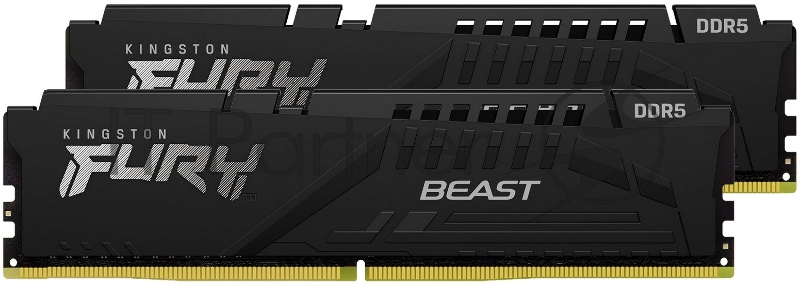 Оперативная память Kingston DRAM 32GB 5200MHz DDR5 CL40 DIMM (Kit of 2) FURY Beast Black EAN: 740617324358