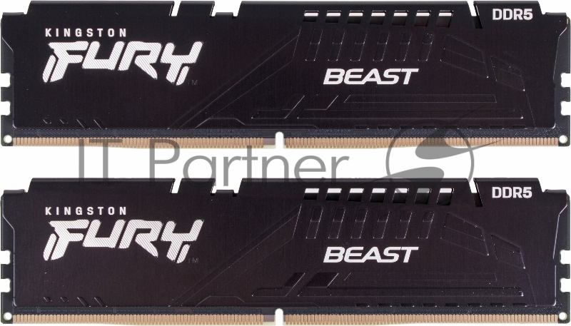 Оперативная память Kingston DRAM 32GB 5200MHz DDR5 CL40 DIMM (Kit of 2) FURY Beast Black EAN: 740617324358
