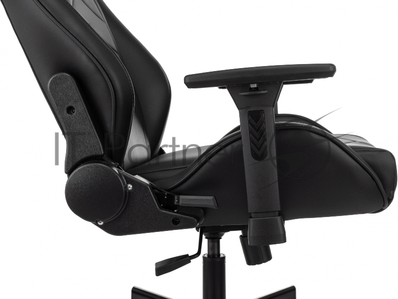 Кресло игровое Knight Gladiator черный эко.кожа крестов. металл