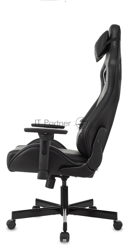 Кресло игровое Knight Gladiator черный эко.кожа крестов. металл