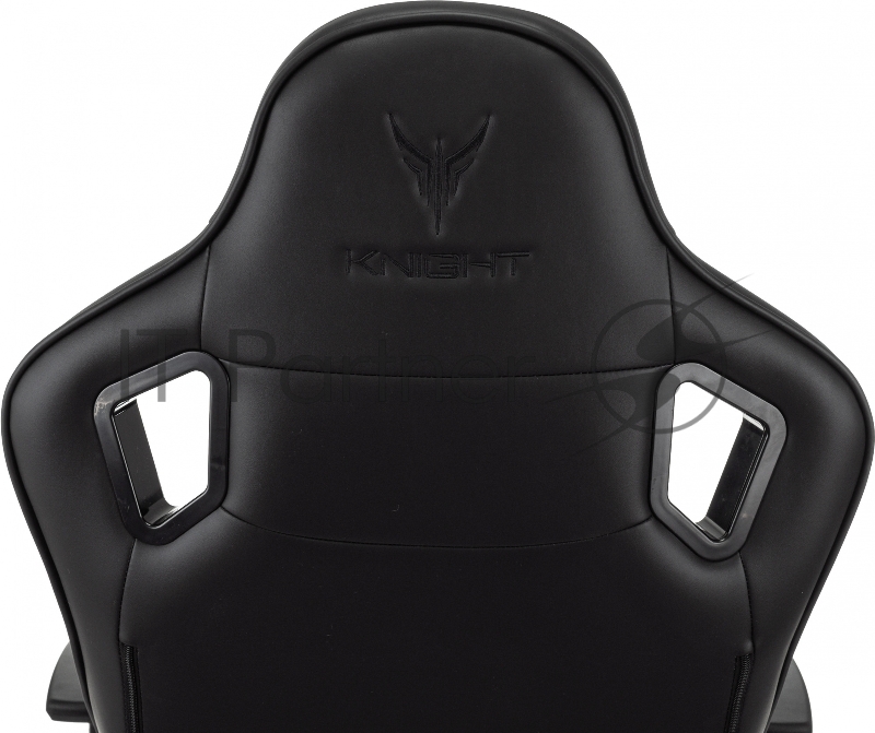 Кресло игровое Knight Gladiator черный эко.кожа крестов. металл