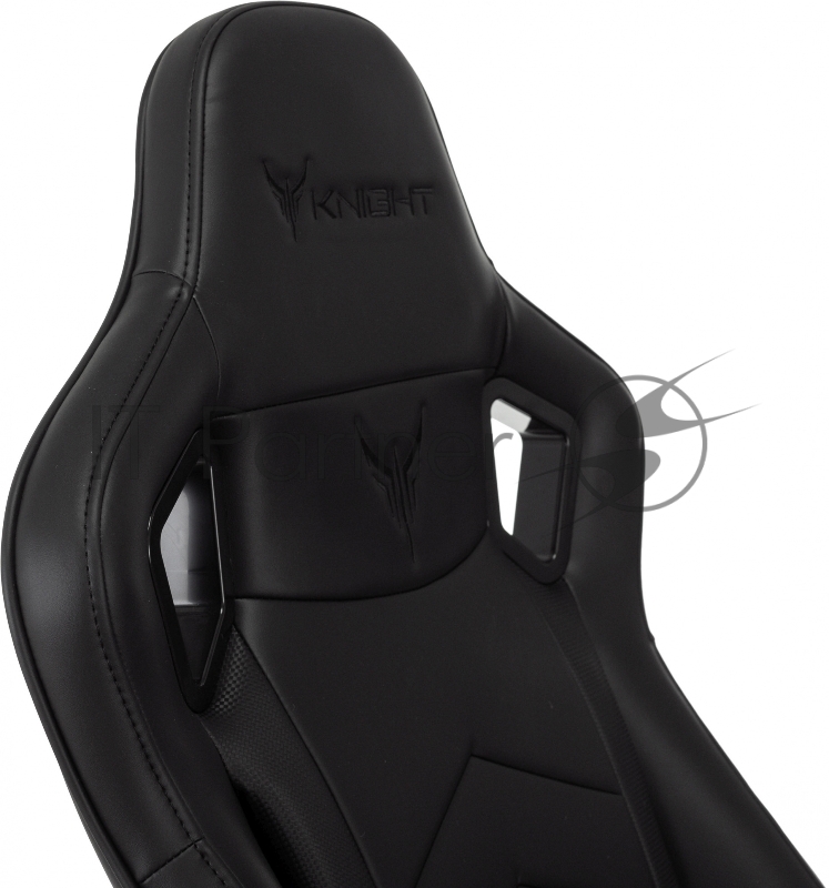 Кресло игровое Knight Gladiator черный эко.кожа крестов. металл