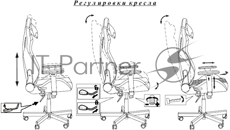 Кресло игровое Knight Gladiator черный эко.кожа крестов. металл