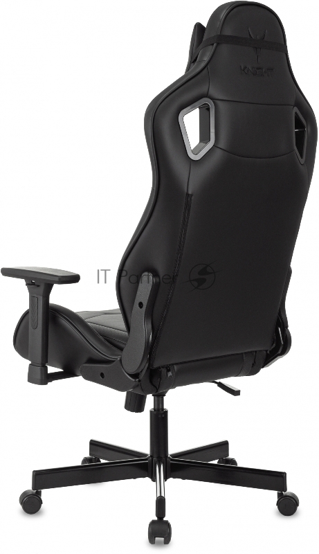 Кресло игровое Knight Gladiator черный эко.кожа крестов. металл