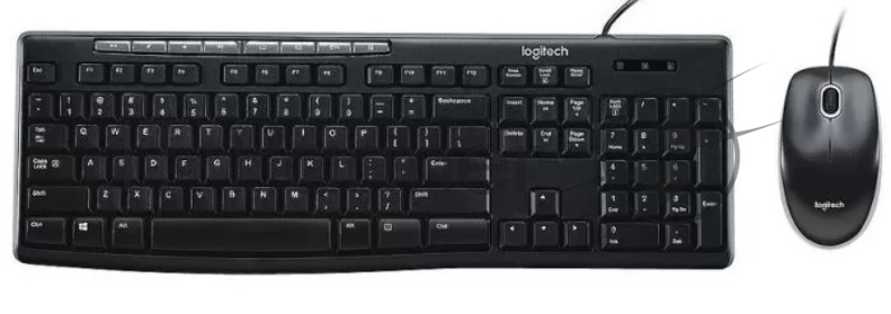 Комплект клавиатуры и мыши Logitech MK200 (920-002694) черный