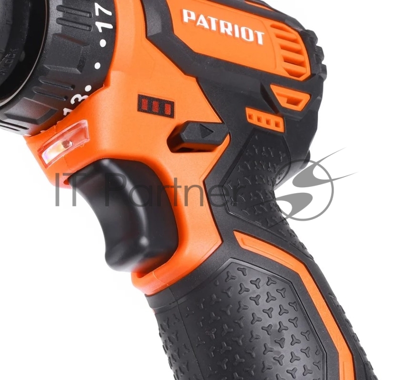 Дрель-шуруповерт аккумуляторная PATRIOT BR 369Li, две АКБ Li-Ion, 12В, 2,0 Ач, 35Нм, Съемный патрон, 1/4 HEX, 2 скорости, кейс, БЕСЩЕТОЧНЫЙ ЭД