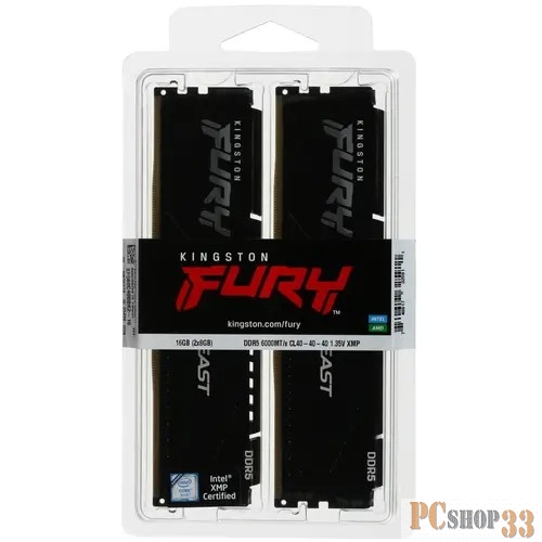 Память Kingston DDR 5 DIMM 16Gb PC48000,6000Mhz CL40 - Kit (2x8Gb) (KF560C40BBK2-16)