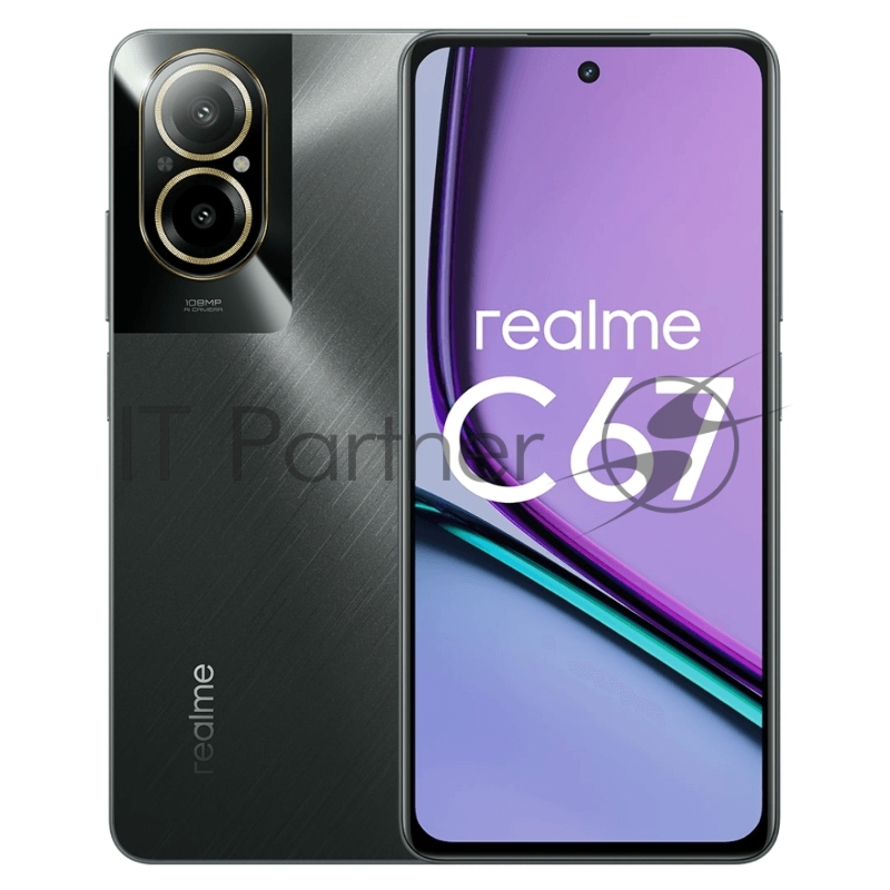 Смартфон Realme C67 RMX3890 128Gb 6Gb черный 3G 4G 2Sim 6.72 1080x2400 Android 14 108Mpix 802.11 a/