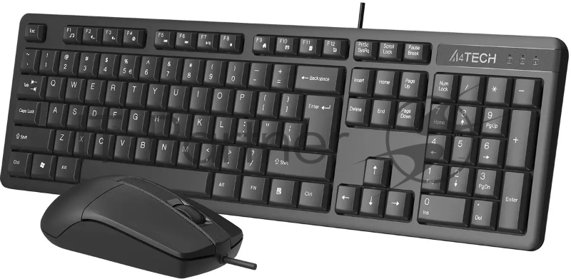Клавиатура + мышь A4Tech KR-3330S клав:черный мышь:черный USB