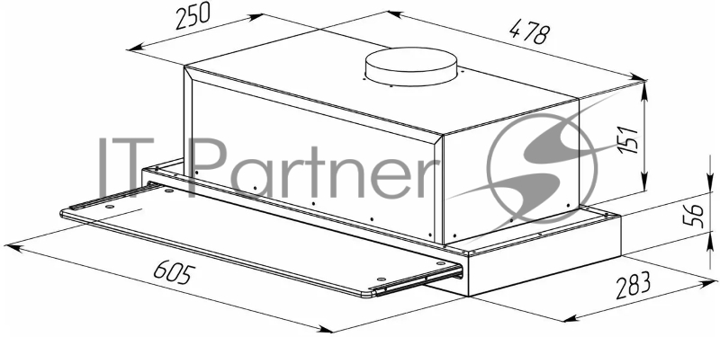 Вытяжка встраиваемая Zigmund & Shtain K 015.6 W