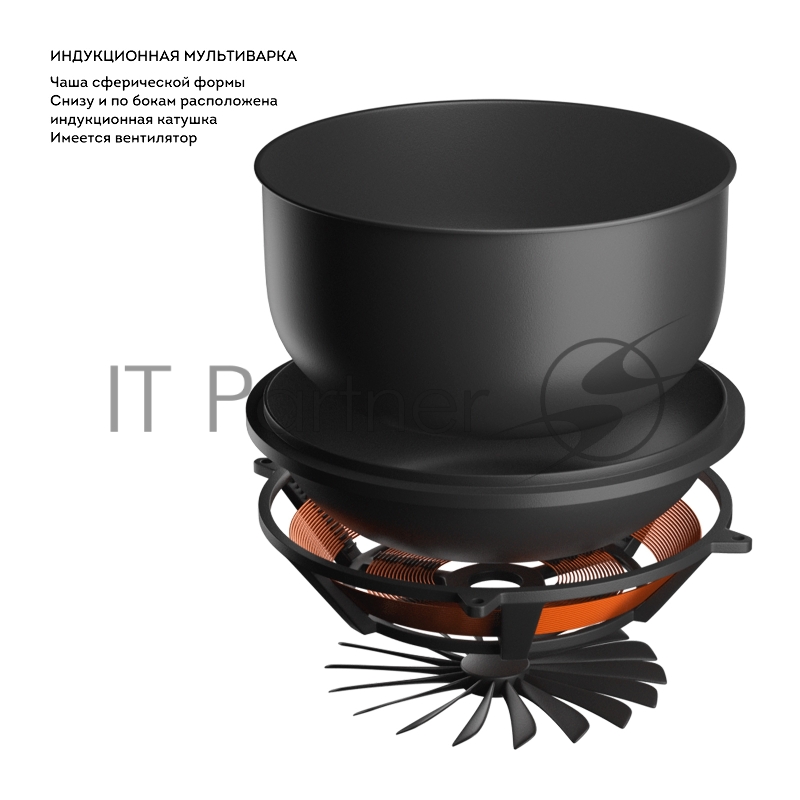 Мультиварка Galaxy LINE GL2648, нерж. сталь/черный