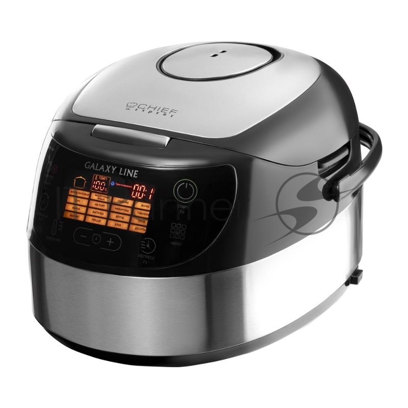 Мультиварка Galaxy LINE GL2649, нерж. сталь/черный