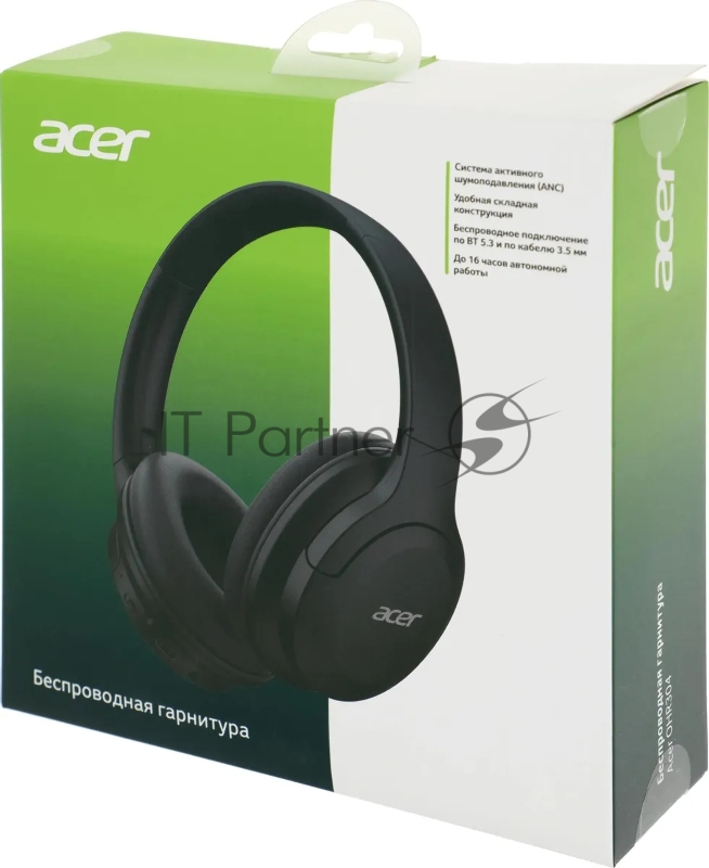 Наушники с микрофоном Acer OHR304 черный мониторные BT оголовье (ZL.HDSEE.00B)