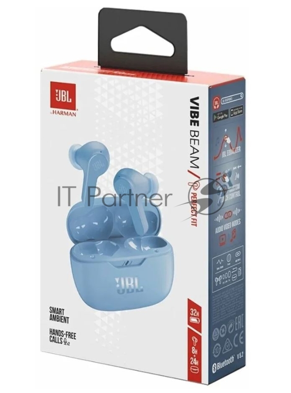 Наушники JBL, модель Wave Beam, JBLWBEAMBLU blue