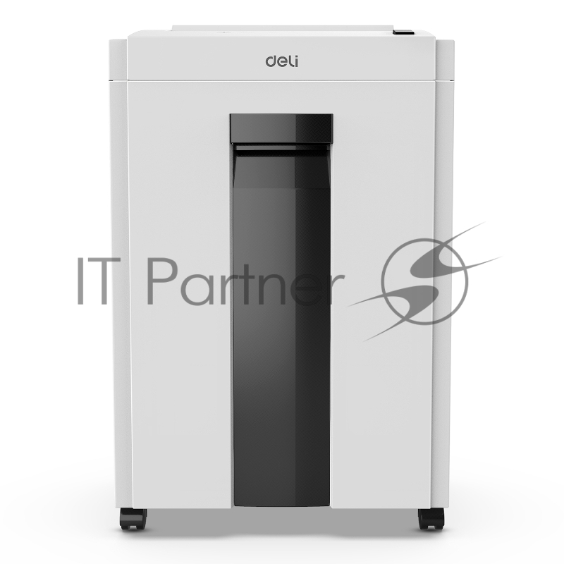 Шредер Deli E9952, DIN P-4 (4 ур-нь секр.), фрагмент 4х25мм, 10 лист, пл.карты/скрепки/скобы, 23 литра, белый.