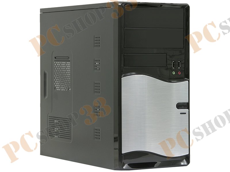 Корпус Minitower Codegen M105-A11, mATX, черно-серебр. (450Вт)