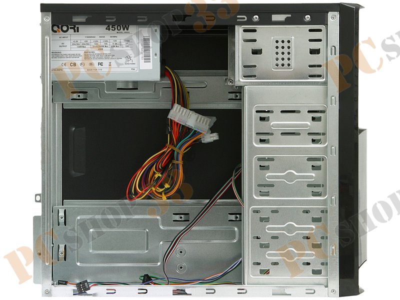 Корпус Minitower Codegen M105-A11, mATX, черно-серебр. (450Вт)